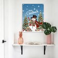 thumbnail image 4 of Canvas Wall Art, Blue Christmas Snowman Framed Canvas Prints for Bathroom Hallway, Xmas Tree Snowflake Botanical Small Gallery Wrapped Wall Decor for Home Office, Gifts, 8"x10" Ship Next Day, 4 of 9