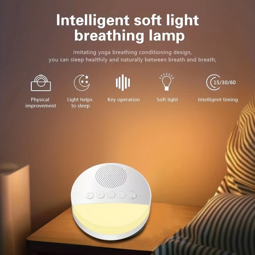 Sleep Sound White Noise Machine with Natural Soothing Sounds and Memory Function, Sleep Aid Machine - Portable Sleep Assistant Device, USB and Sleep Timer Sound Relax for all ages