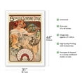 thumbnail image 2 of Biscuits Lefèvre-Utile - Vintage France Advertising Poster by Alphonse Mucha c.1897 - Fine Art Rolled Canvas Print 27in x 40in, 2 of 4