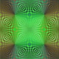 thumbnail image 1 of Ahgly Company Indoor Square Patterned Neon Green Area Rugs, 7' Square, 1 of 6