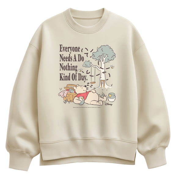 Winnie the Pooh - Nothing Kind of Day - Women's Oversized Fleece Crew Sweatshirt