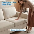 thumbnail image 4 of Mjkone 2 Pieces Living Room Furniture Sets,Linen Sectional Sofas and Couches Set with Storage Ottoman for Living Room, 3-Seater + Accent Chair + Ottoman,Beige, 4 of 9