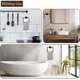 thumbnail image 6 of Towel Ring - Thicken 304 Stainless Steel Towel Holder, Towel Racks for Bathroom, Square Modern Design Hand Towel Holder, Contemporary Hand Towel Bar - Black, 6 of 7