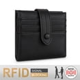 thumbnail image 7 of Wrangler Small Women's Wallet Slim Bifold Wallet RFID Credit Card Holder Minimalist Zipper Coin Pocket, Black, 7 of 7