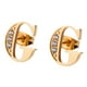 thumbnail image 1 of Aretes Mujer LuckyLy, Inicial Letra A, Acero Inoxidable con Oro 18k y Zirconia Cúbica, Modelo Tina dorado UNITALLA, 1 of 7