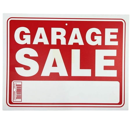 9"X12" "GARAGE SALE" Plastic Signage Sign-1CT