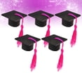 thumbnail image 4 of 5 piezas Mini forma de tapa doctoral Tapa de botella de vino Tapa de borla adorable Tapa de botella de vino Adorno de fiesta de graduación Decoración de botella de cerveza (Rosy), 4 of 7