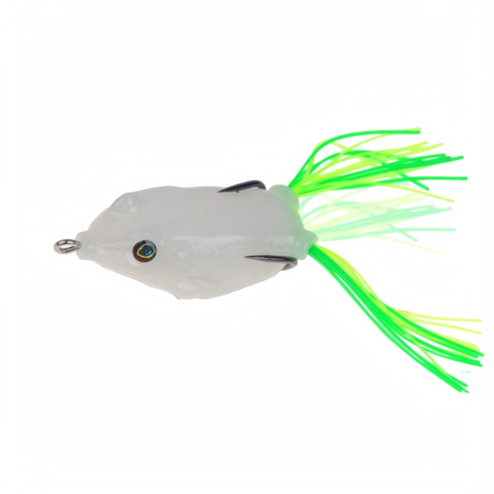 Anxinwu Glow Frog Topwater Fishing Lure – Soft Hollow Body Bait with Double Hooks and Skirt Legs for Bass and Snakehead Fishing 1 Piece