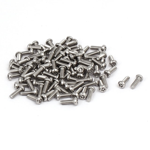 Unique Bargains M2x6mm 304 Stainless Steel Button Head Torx Security Machine Screws 100pcs
