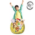 thumbnail image 3 of Nautical Storage Toy Bag Chair, Marine Ocean Sea Life Theme Cartoon Drawn Ornamental Little Seashells, Stuffed Animal Organizer Washable Bag, Small Size, Mustard Ceil Blue White, by Ambesonne, 3 of 3