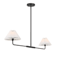 thumbnail image 2 of 2-Light Linear Chandelier in Matte Black, 2 of 3