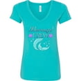 thumbnail image 3 of Inktastic Mermaid Crew Women's V-Neck T-Shirt, 3 of 5