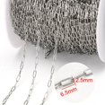 thumbnail image 1 of Cable de enlace de acero inoxidable para fabricación de joyas, 2 metros, cadena de cuentas Rolo, collar, pulsera, componentes de tobillera, 1 of 4