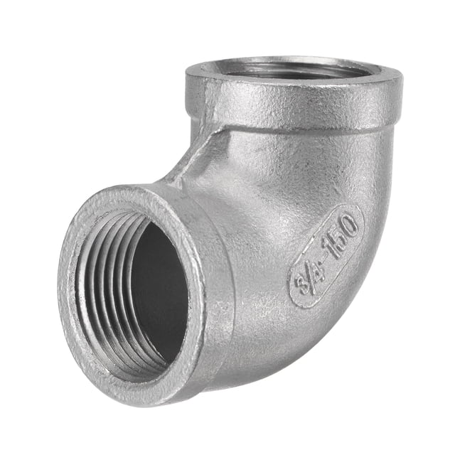 Unique Bargains 3/4 NPT Female Thread 90 Degree Elbow Pipe Fitting 304 Stainless Steel