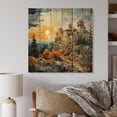 thumbnail image 2 of Designart "horizon Castles Timeless Chroma" Landscapes Print on Natural Pine Wood, 2 of 5