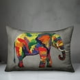 thumbnail image 3 of Creative Products Bright Elephant on Gray 14x20 Indoor / Outdoor Pillow, 3 of 3