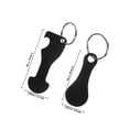 thumbnail image 2 of FOMIYES 4Ud Tokens De Carrito De Compras Metálicos Con Llavero Negro Portátiles Y Prácticos Para Uso Eficiente, 2 of 8