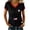 Black, variant on Women's 250th Anniversary USA T-Shirt, Patriotic USA Graphic V-Neck Top, Independence Day Short Sleeve Shirt with Sporty Contrast Trim, Commemorative Summer Tee