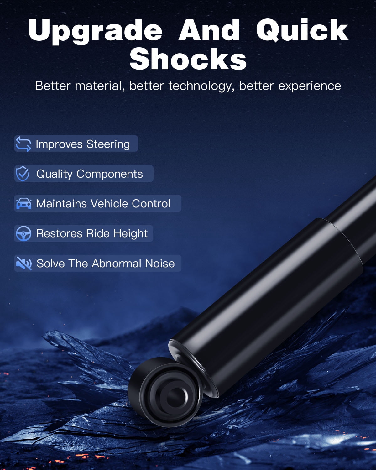 Shocks and Struts,ECCPP Front Rear Shock Absorbers Strut Kits Compatible with 2006 2007 2008 2009 2010 2011 2012 for Toyota RAV4 339032 72276 349024 37289
