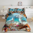 thumbnail image 1 of Erosebridal Ocean Bird Bedding Queen Comforter Set, Seashell Starfish Down Comforter, Coastal Beach Decor, Reversible, 1 of 8
