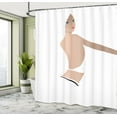thumbnail image 5 of Ambesonne Retro Shower Curtain, Feminen Fashion Theme, 69"Wx84"L, Tan, 5 of 5