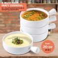 thumbnail image 3 of Bruntmor 20 Ounce Set Of 4 Porcelain Matte Glaze Bowl With Handle French Onion, 3 of 9