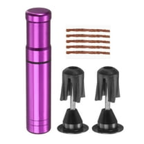 Tubeless Bike Tire Repair Kit Bike Patch Tool Fix Puncture Flat with Plug Tool and Plugs for MTB Road Bicycle Tire, Purple