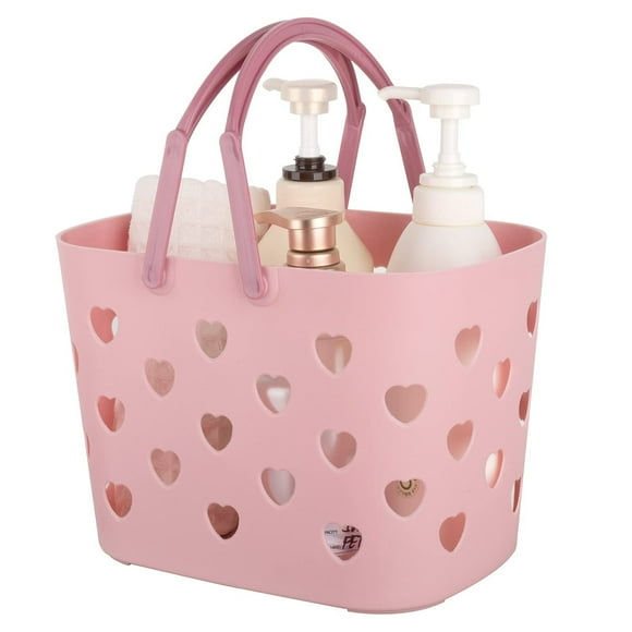 Ligth Pink Caddy Basket Tote For College Shampoo Shower Storage Basket With Handles Portable Bath Organizer For Bathroom Pink Toiletry Caddy