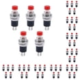 thumbnail image 3 of Riwesomey 5 piezas de botones de arranque eléctrico, tapa redonda de reinicio automático, interruptores de alimentación de contacto de cobre, Rojo 10Conjunto, 3 of 6
