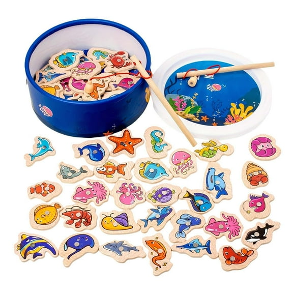 Wooden Fishing Toy Set Early Education Learning Game For Kids Adults Family Interactive Activity Magnetism Suspects Stretchy Preschoolers Strategic Financial Analysis for Higher Education Challenging