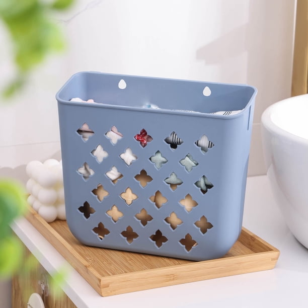 Cesto de ropa plegable para colgar en la pared del baño: cubo de almacenamiento de ropa sucia que ahorra espacio con asas resistentes para armario, dormitorio o habitación infantil.