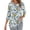 Multicolor-Shirts, variant on Jsaierl Women's 3/4 Length Sleeve Tops Summer Round Neck Shirts Fashion Graphic Ladies Pleated Blouses Work Cotton T-shirts Top S-2XL