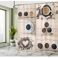 thumbnail image 5 of Ambesonne Coffee Shower Curtain, Coffee Mugs Snacks Beans, 69"Wx84"L, Brown Black Tan, 5 of 5