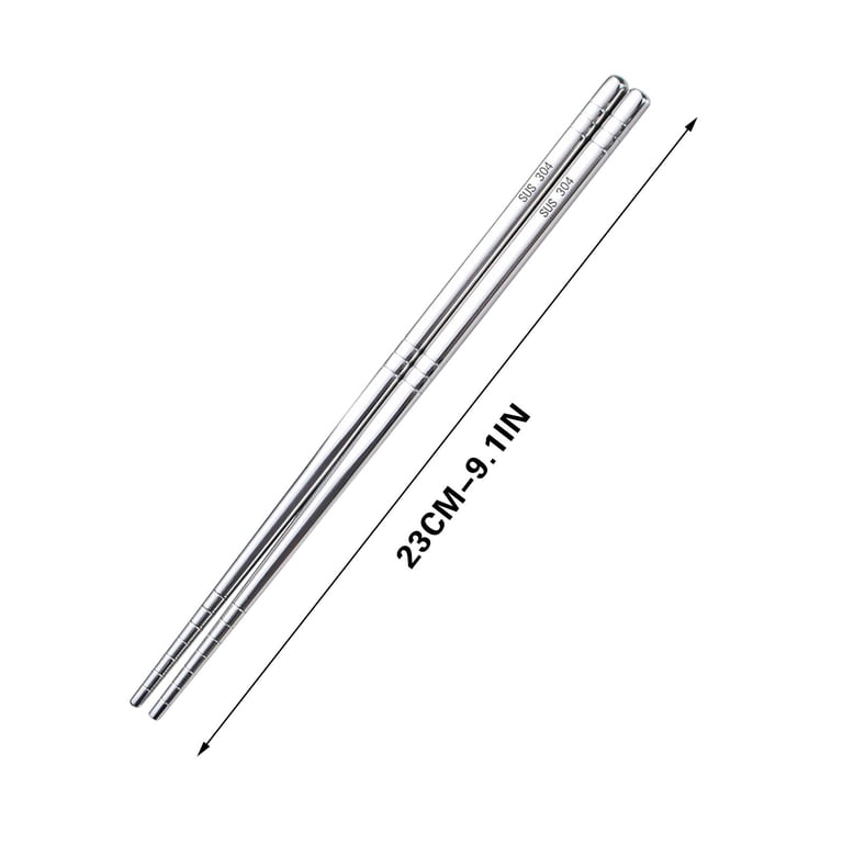 SPOORYYO Stainless Steel Chopsticks Set, Reusable Metal Chopsticks