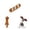 Brown 1PCS & Brown 1PCS & Brown 1PCS, variant on Interactive Shape Dog Chewing Squeaky Pet Plaything For Health Durable 2PCS