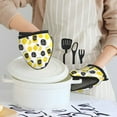 thumbnail image 2 of Cute Lemon Juice Oven Mitts Heat Resistant, Soft Lining Silicone Mini Oven Mitts with HangingLoop, Kitchen Oven Gloves Heat Resistant 500℉ for Cooking Baking Microwave, 2 of 7