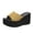 Yellow, variant on zttd fashion summer women sandals wedge heel thick sole fish mouth solid color multicolor casual slipper women's slipper a