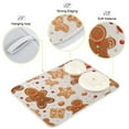 thumbnail image 4 of Gingerbread Man Cookies Dish Drying Mat Dish Drainer Rack Mats Water Absorbent Non-Slip Easy Clean Heat Resistant for Kitchen Counter, 4 of 8