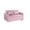 Pink, variant on Hommoo Modern 3 in 1 Convertible Sleeper Sofa Bed, Pull Out Loveseat Couch Futon Sofa Bed with 3-Level Adjustable Back, Pink
