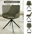 thumbnail image 6 of ALEAVIC Set of 6 Modern Swivel Desk Chair No Wheels, Linen Dining Chair, Green, 6 of 7