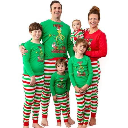 Grinch Merry Grinchmas! Matching Family Adult And Kids Pajama Set ...