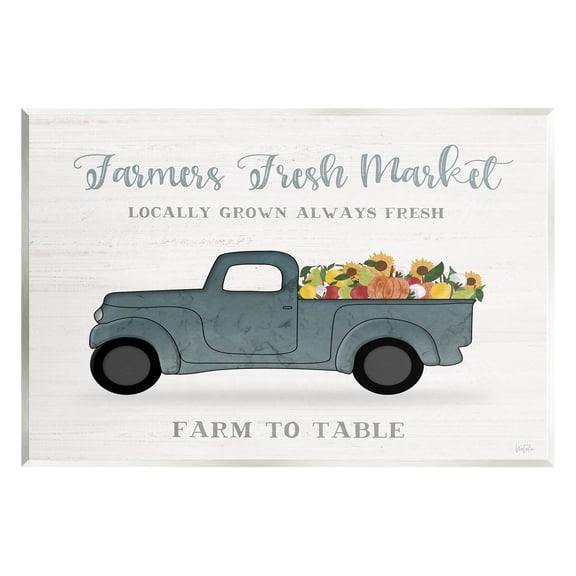 Stupell Industries Farmers Fresh Market Truck Graphic Art Unframed Art Print Wall Art, Design by Natalie Carpentieri
