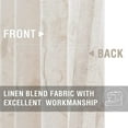 thumbnail image 4 of Curtainking Linen Curtains Floral Embroidery Window Curtains 96 inch Farmhouse Light Filtering Drapes for Living Room Bedroom Grommet 2 Panels Beige, 4 of 7