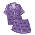 thumbnail image 6 of Women's Pajama Sets – Soft Cotton 2 Piece Lounge Sets, Comfortable Sleepwear for Summer Comfortable Women Pajama Sets For Halloween Stylish Round Neck Design With Decorative Pattern For Fall, 6 of 7