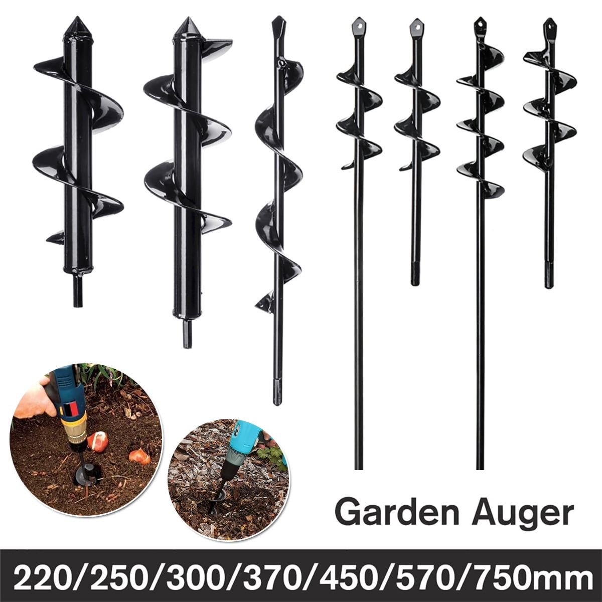 18" Earth Auger Yard Garden Planting Planter Auger Hole Digger Spiral Drill Bit 18" Earth Auger Yard Garden Planting Planter Auger Hole Digger Spiral Drill Bit