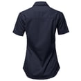 thumbnail image 3 of A2Y Women's Basic Durable Short Sleeve Button Down Business Office Formal Ladies Shirt Navy M, 3 of 6