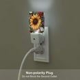 thumbnail image 5 of Fuzoiu Sunflower Floral Butterfly Print Dusk to Dawn LED Night Light with Light Sensor, Energy-Efficient Touch-Safe Night Lamp for Home, Office, and Kids' Rooms-US, 5 of 7