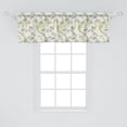 thumbnail image 2 of Ambesonne Flower Window Valance, Romantic Floral Leaves Art, 54" X 18", Yellow Green Eggshell, 2 of 3