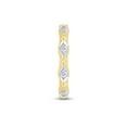 thumbnail image 3 of AFFY 14K Rose Gold Over Sterling Silver Round Cut White Natural Diamond Eternity Wedding Band Ring (0.2 Cttw, I-J Color, I2-I3 Clarity), Ring Size-11.5, 3 of 5
