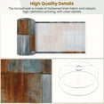 thumbnail image 4 of Lampshades 2 Pack Rusty Corrugated Metal Panels Blue Gray Patina Industrial 13"x13"x10" Light Shade for Table Lamps Floor Lamp Shades Lampshade Replacement Easy Assembly, 4 of 8